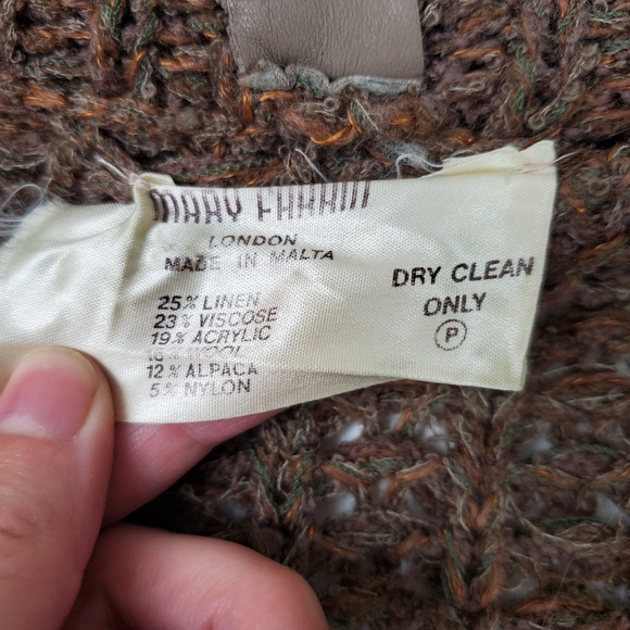 Vintage Mary Farrin browb chunky knit sweater - Picture 11 of 12